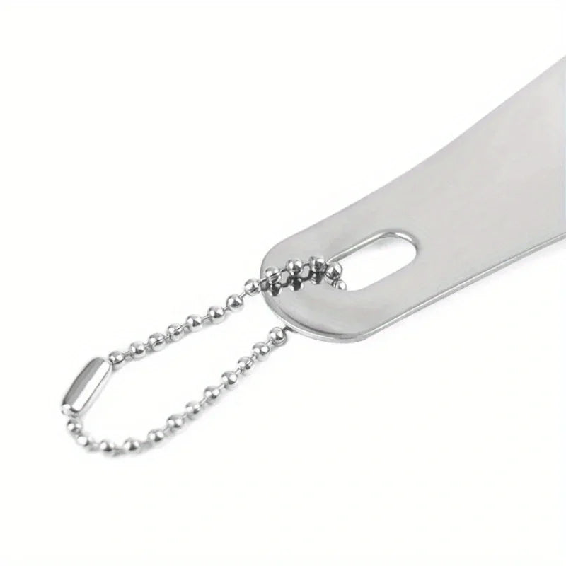 1pc stainless steel metal shoehorn, portable shoehorn, shoe wearing aid, essential for home travel