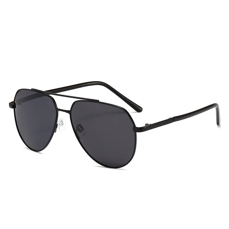 Sun-polarized sunglasses new summer men's glasses metal double beam mirror black unisex sunglasses most sold products t18