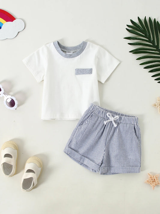 Infant Baby Boy Clothes Summer Outfits Short Sleeve T-shirt +Shorts Toddler Clothes for Boy 6M-3T