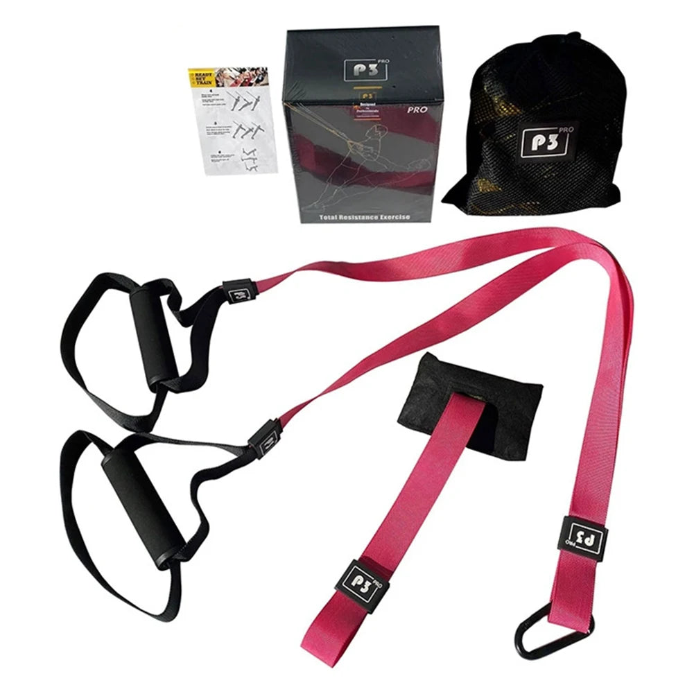 Suspension Trainer System Suspension Training Strap Resistance Trainer Fitness Straps Bodyweight Resistance Bands for Home Gym