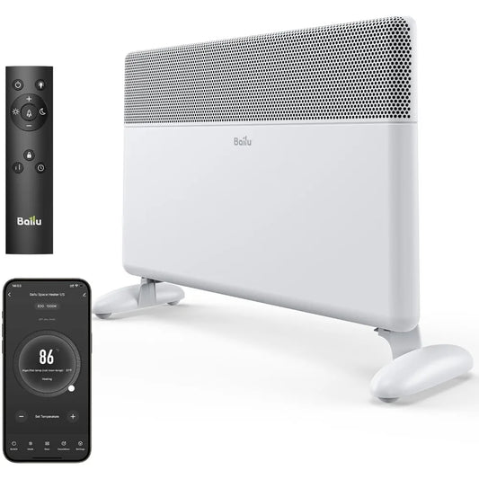 Convection panel space heater, 1500W indoor whole house heater, with WiFi application, remote control