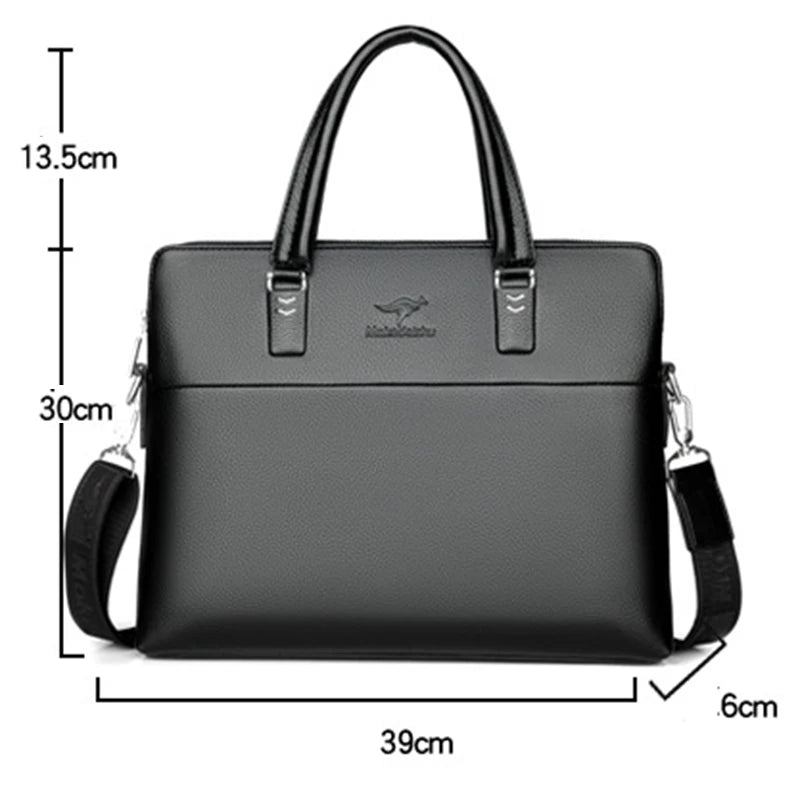 Men Leather Shoulder Bag Business For Man Famous Brand Crossbody Messenger Computer Bag Male Lawyer Luxury Handbags Bolso Hombre