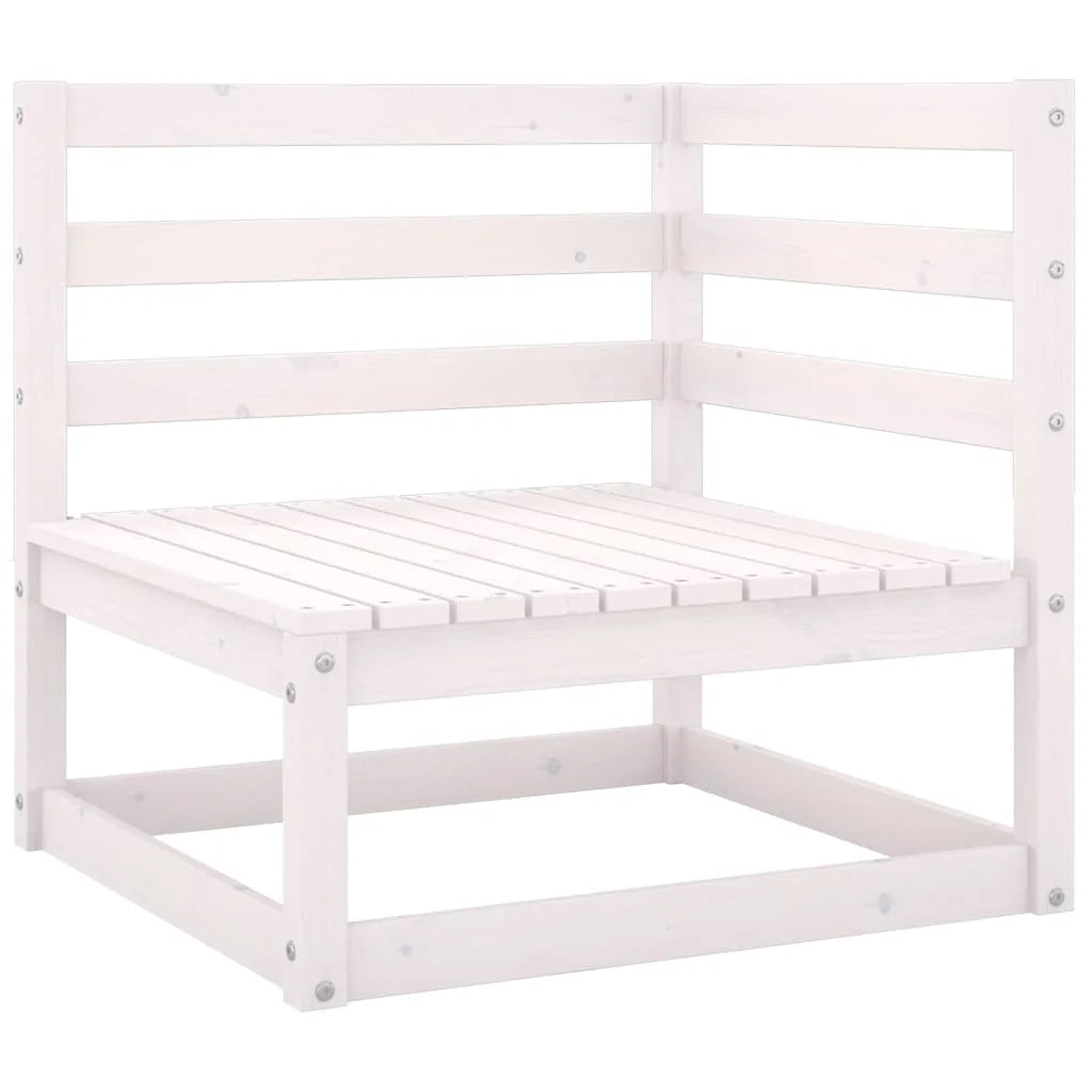 Solid Pine Wood White Garden Sofa, Good Quality Outdoor Products for patio, Pool, Terrace, Garden, Modern Sofa