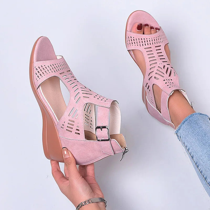 Sandals Women's High Heel Wedge Fashion Womens Shoes Comfort Luxury Sandals Women Designers Outdoor Beach Shoes 2023