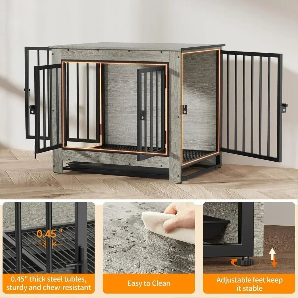 Dog Crate Furniture, Dog Crate End Table for Small and Medium Dogs,Wooden Cage Kennel Furniture Indoor，29.5"L x 22.8"W x 26.0"H