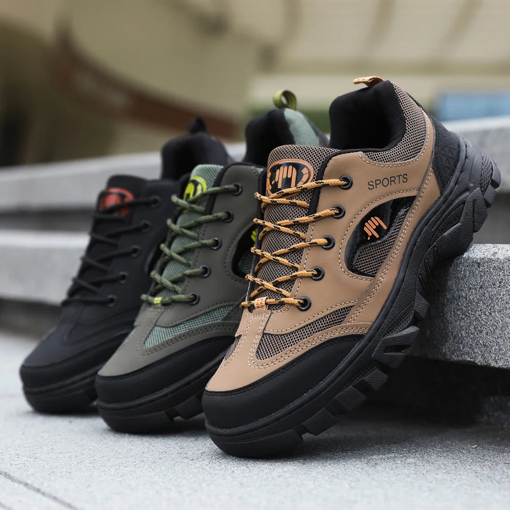 2025 Man Workwear Shoes Men's Outdoor Travel Non Slip Sneakers Fashion Versatile Shose Comfortable Trend Male Footwear Hiking