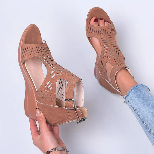 Sandals Women's High Heel Wedge Fashion Womens Shoes Comfort Luxury Sandals Women Designers Outdoor Beach Shoes 2023