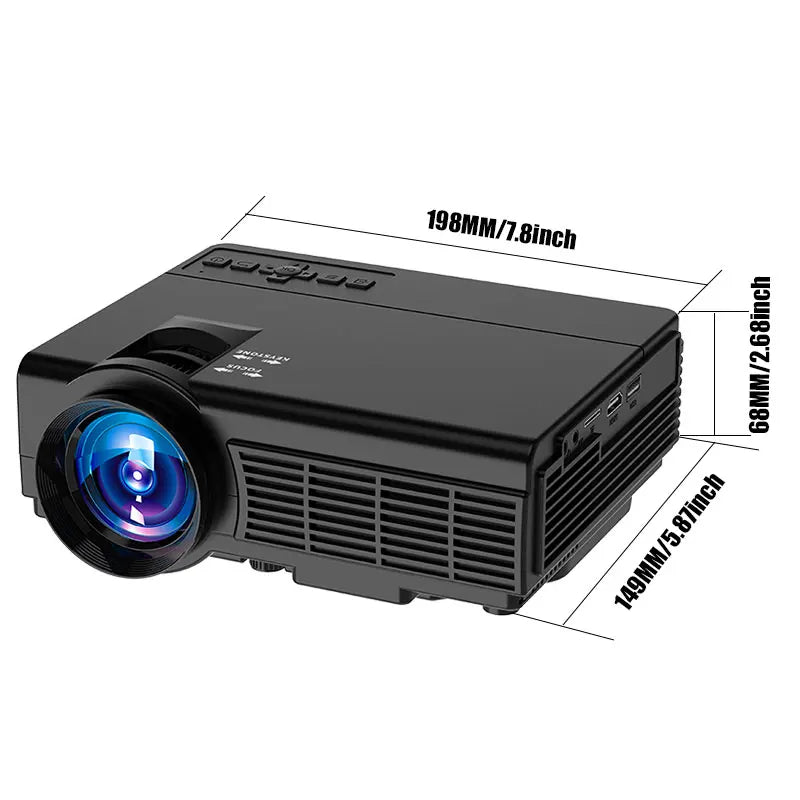 4k Portable Projector 1920*1080P HD Resolution Intelligent Control 5G WiFi BT5.0 Home Theater Outdoor Movie LED Projector