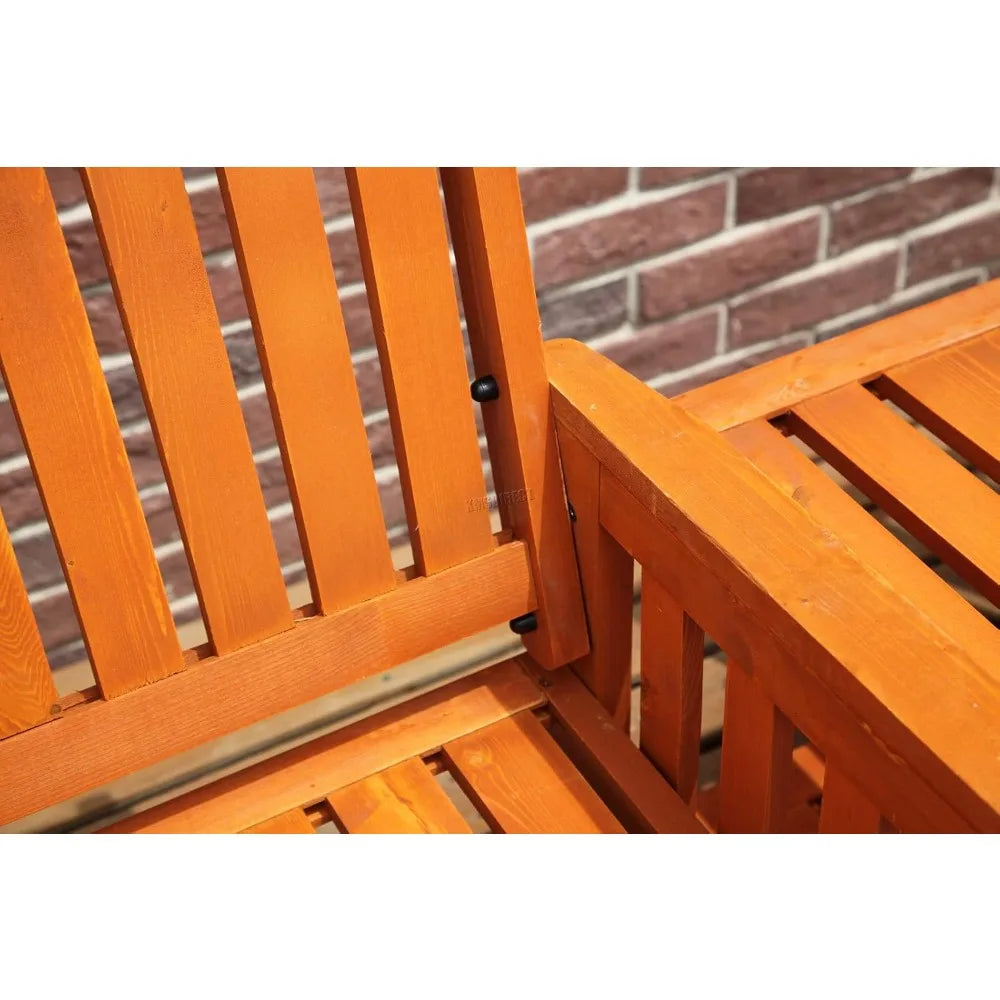 Outdoor Garden Love Duo Seat Patio Bench Couples Companion Yard 2 Seater Chair Twin With Table Set Parasol Hole Pool