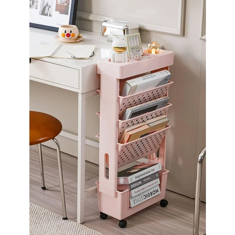 new model Storage Rack Bookshelf Table Simple Multi-Layer Bookshelf Convenient Children's Room Organizer Space-Saving Design