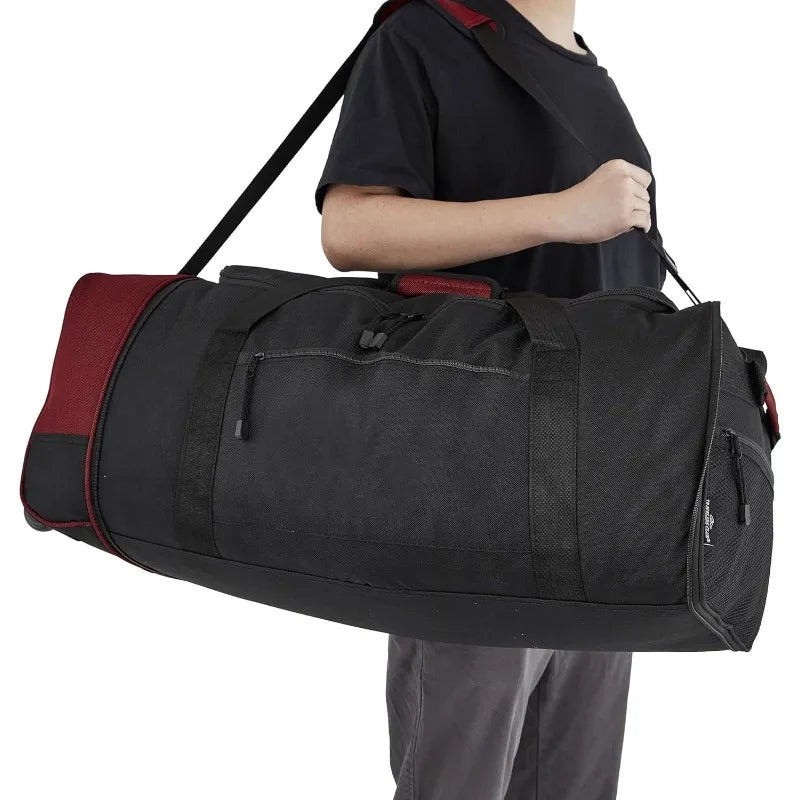 Travelers Club 32-inch Collapsible Expandble Travel Rolling Duffel Bag