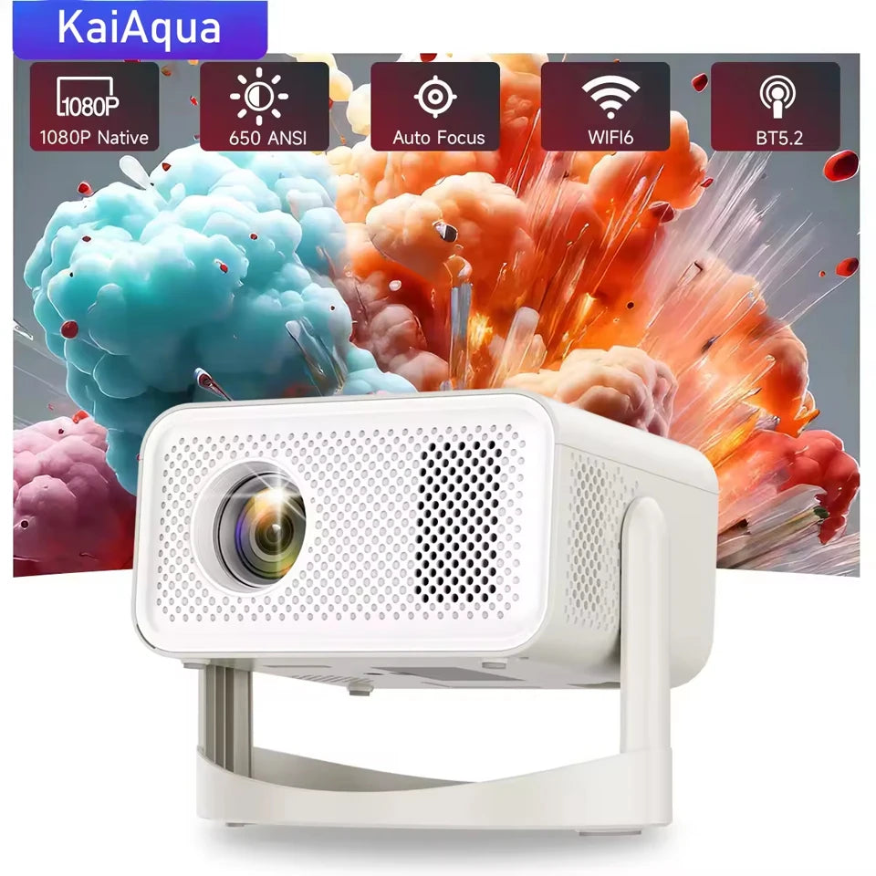 HT23 Plus Projector Mini Portable LED Video Android11 650 ANSI WIFI6 SmartProjector For 1080P 4K Video Home Cinema Projector New