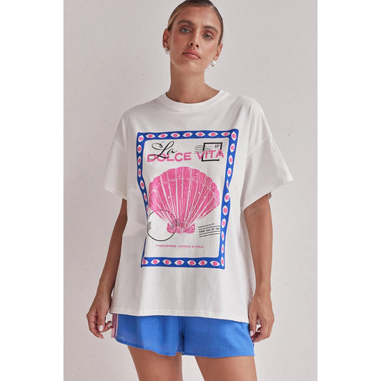 Women s Casual Graphic Tee Funny Letter Print Short Sleeve Round Neck T-Shirt for Summer Beach Vacation Outfit