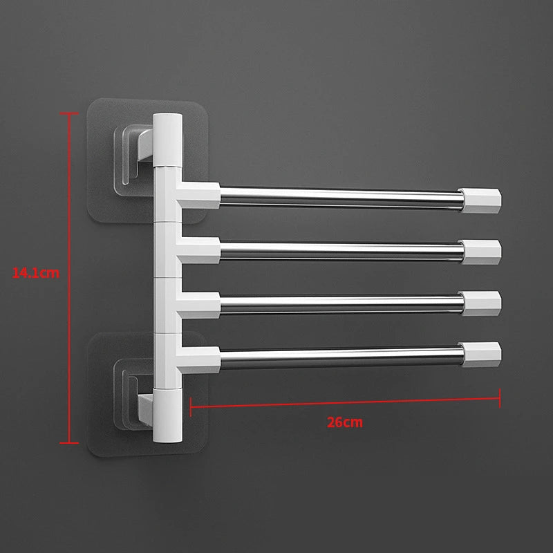 Towel Rack Bathroom Accessories Sets Kitchen Wall Shelf Without Drilling Mounted Organizers Storage Stainless Bath Shelves