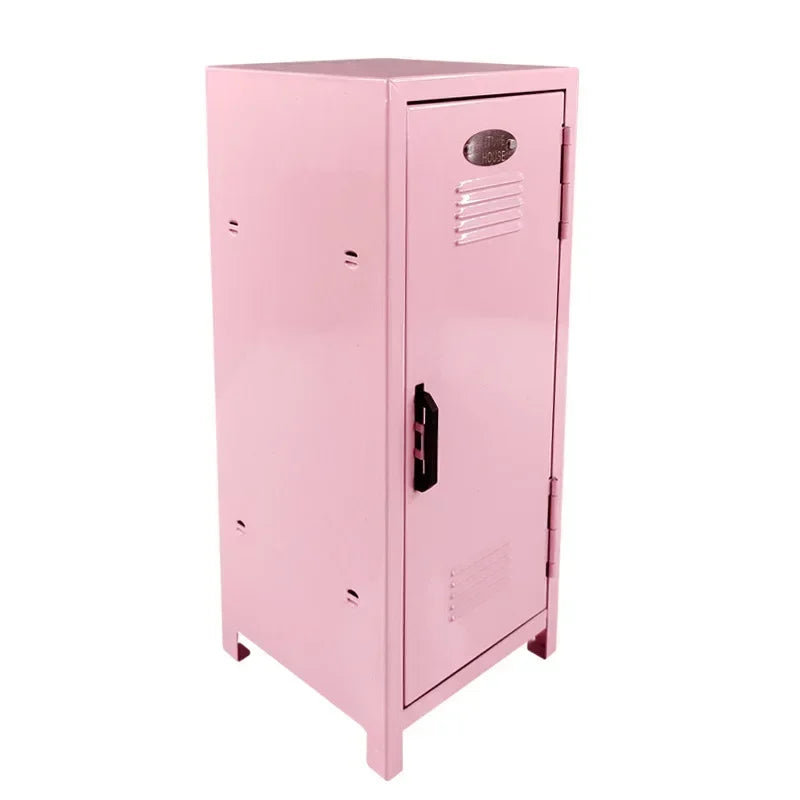 Iron Storage Box Dormitory Cosmetics Storage Cabinet Mini Safe Girls' Holiday Gifts Desktop Small Items Mini Storage Cabinet