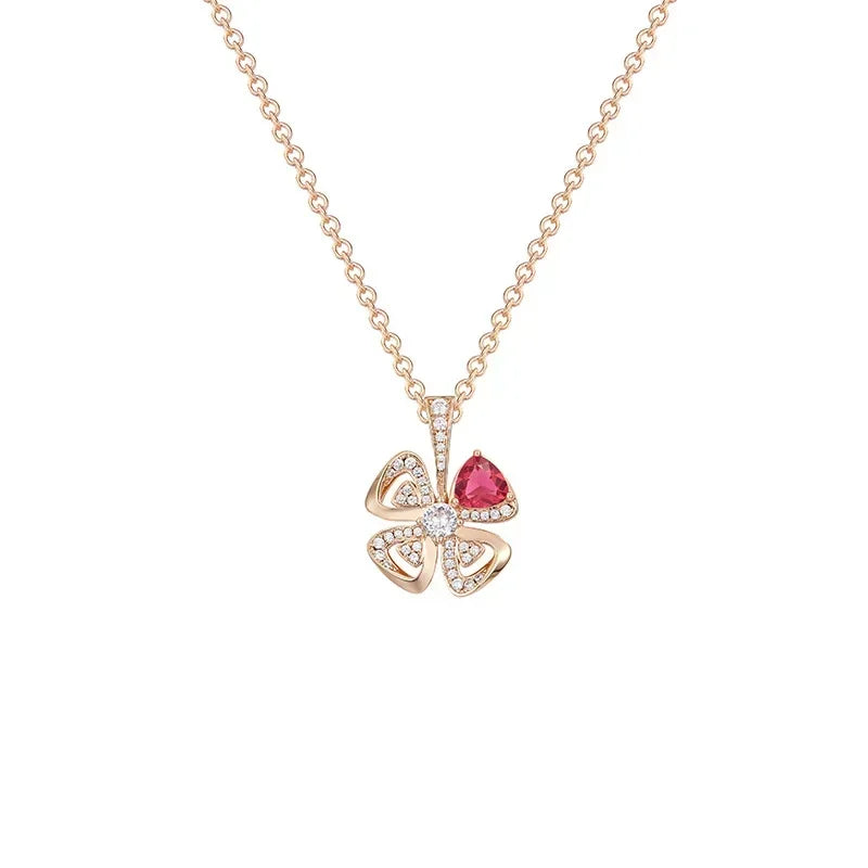 S925 Luxurious Set of Rose Colored Rings, Bracelets, and Necklaces. Where Opulence Meets Elegance，As Unique As You Are