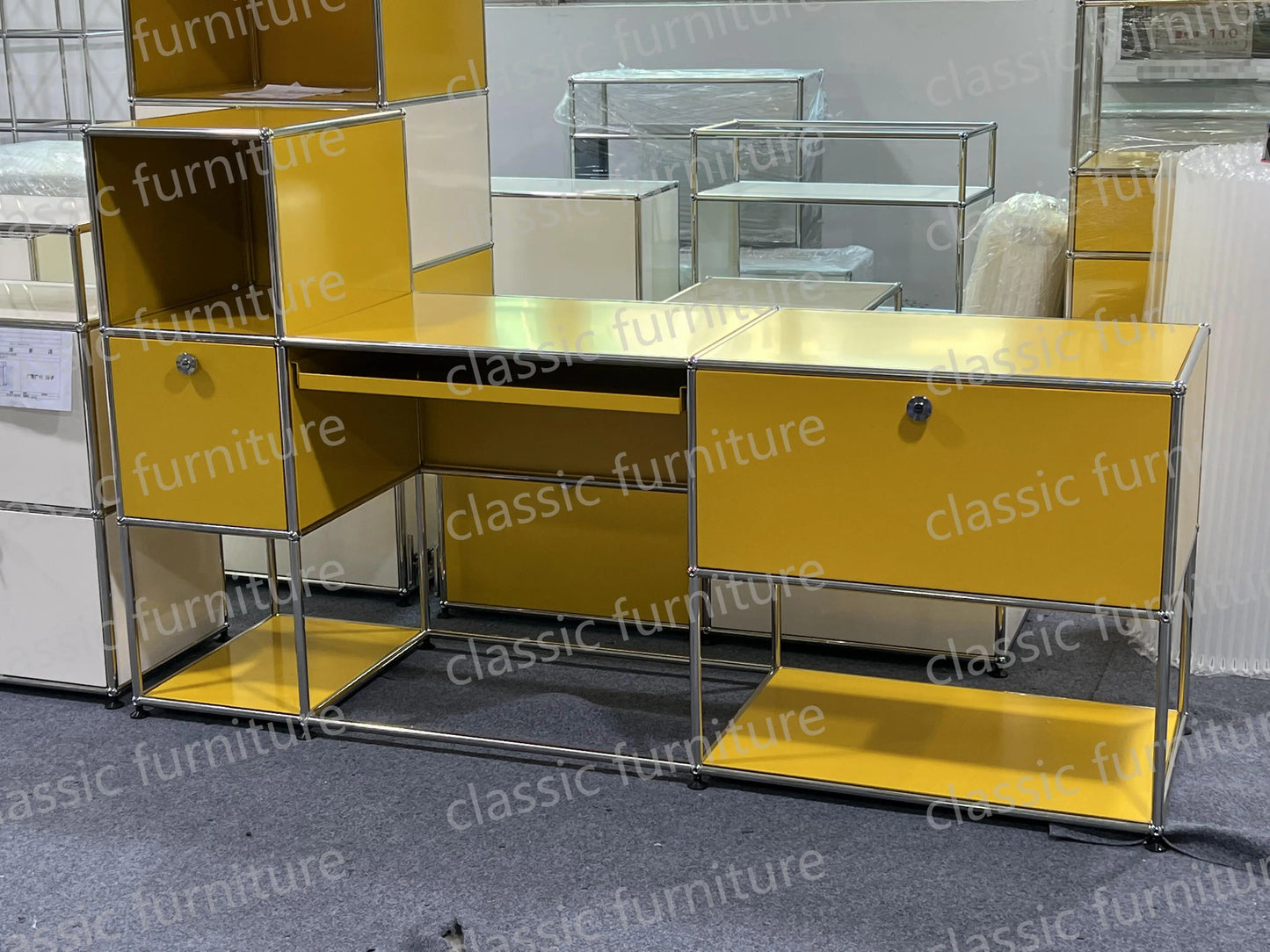 Modular Module Furniture Customized Metal Stainless Steel Cabinet Haller Storage  Sideboard Shelf DIY Living Room