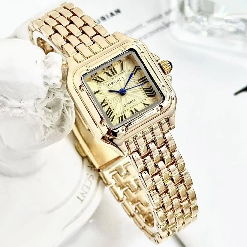 New Luxury Women Watch Fashion Square Wristwatch Casual Quartz Watch Simple Rhinestone Ladies Clock Relogio Feminino Woman Watch