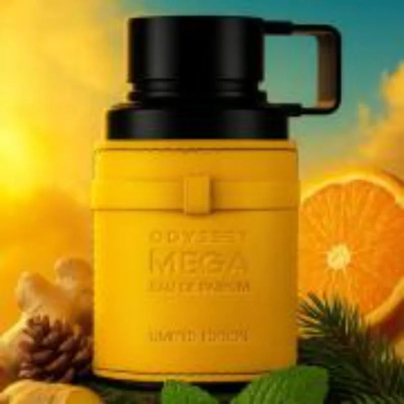 Armaf Odyssey Mega Man Eau de Parfum Spray 100ml Original Arab Perfumes Lasting Woody Aromatic Perfume Cologne for Men Makeup