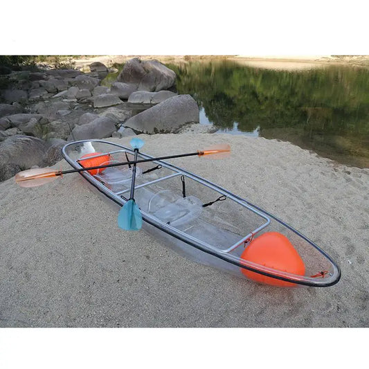 Yoho Transparent Crystal Canoe Kayak Transparent Paddling Boat for Water Sports