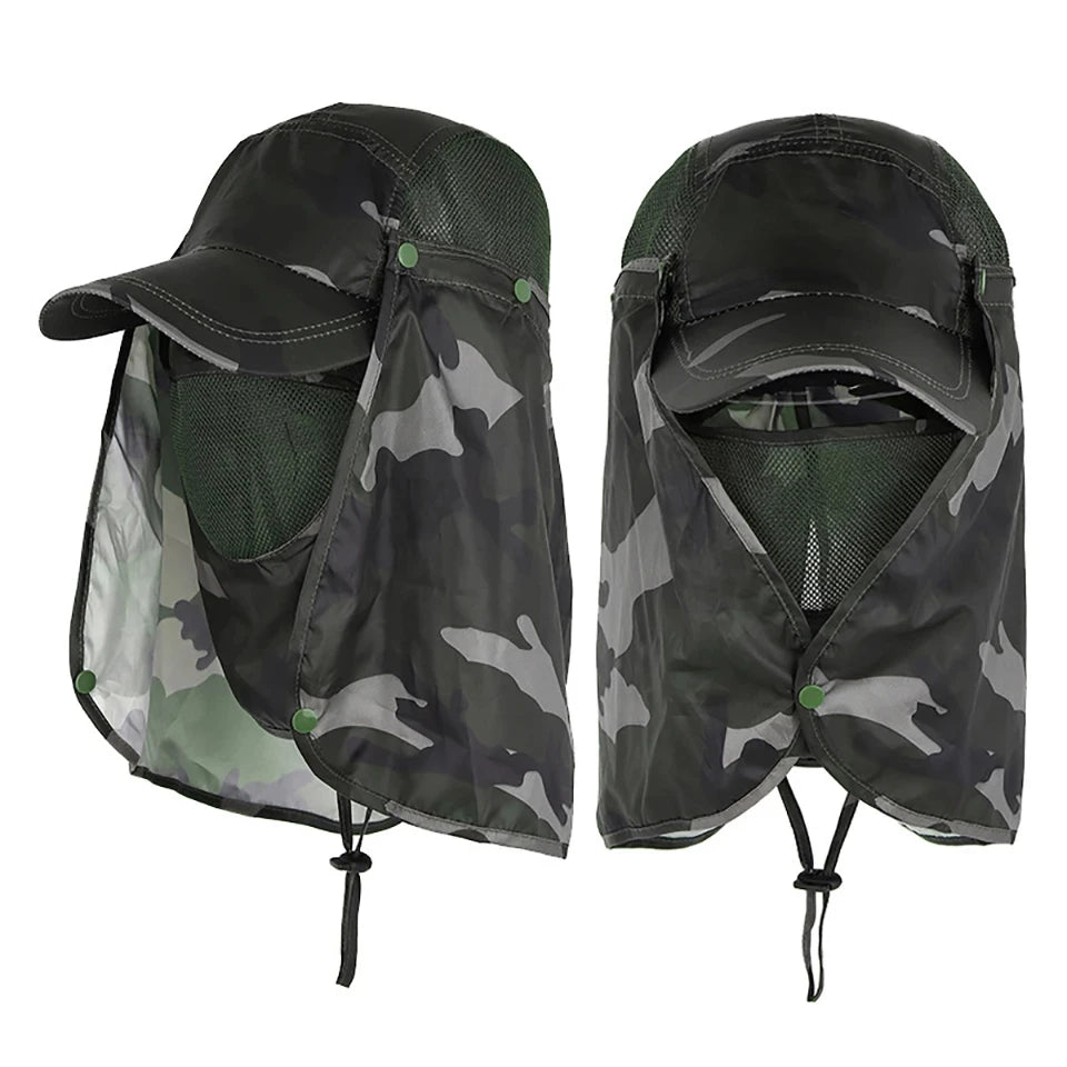 Hunting Camping Hiking Fishing Hats Outdoor UV protection Sun Protection Breathable Caps Full Head Quick-dry Headwear Men Women