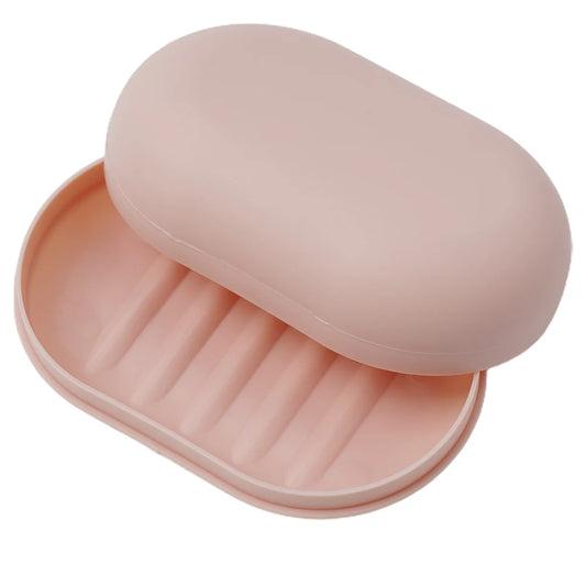 Bathroom Soap Dish Box Drain Box Fashion 11.2*7.5*3.8 Case Holder Container PP Material Portable Sealed Shower