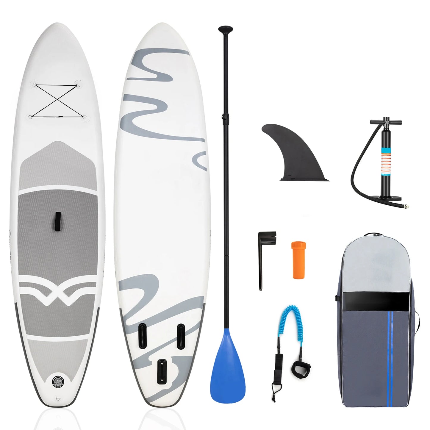 Inflatable Stand Up Paddle Board Non-Slip  for All Skill Levels Surf Board with Air Pump Carry Bag Leash Standing Boat for Youth
