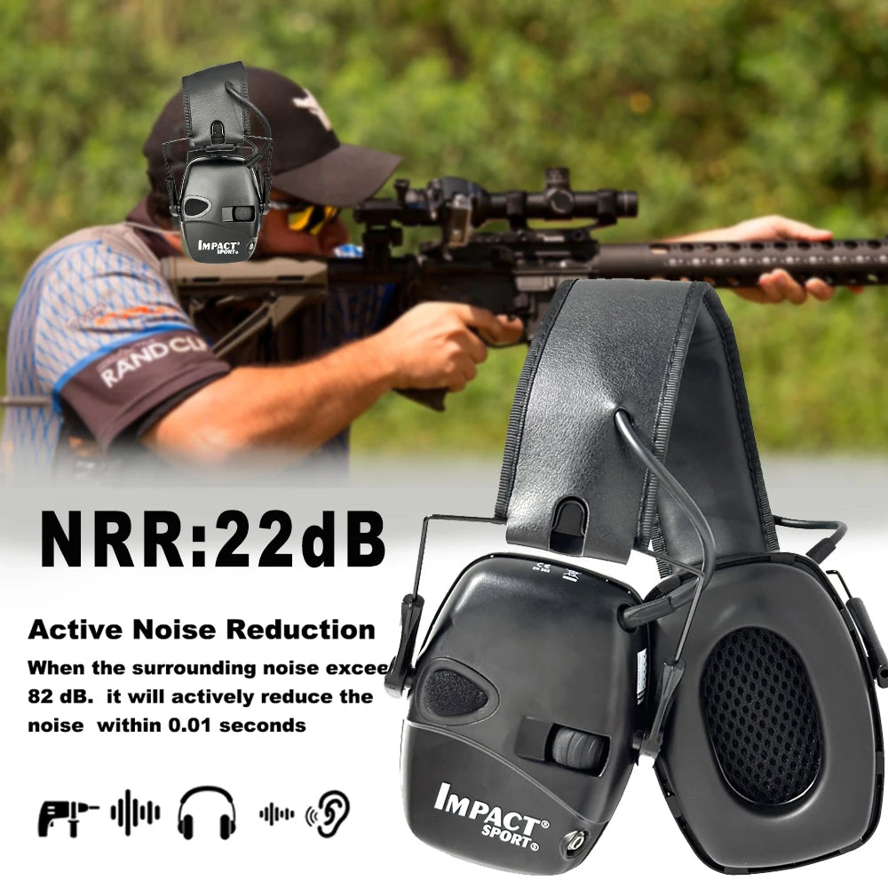 Hearing Protection Headphones  ( HL) Electronic Shooting Adjustable Headband Noise Reduction  hunting Earmuffs