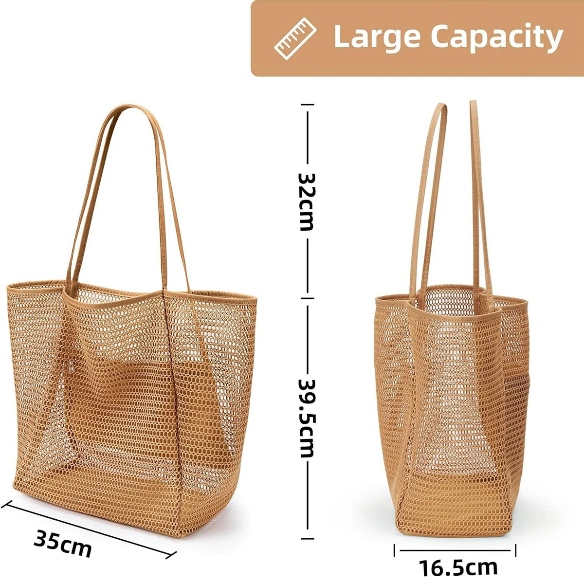 Mesh Beach Tote Womens Shoulder Handbag，Women's Portable Washing and Swimming Clothing Storage Bag