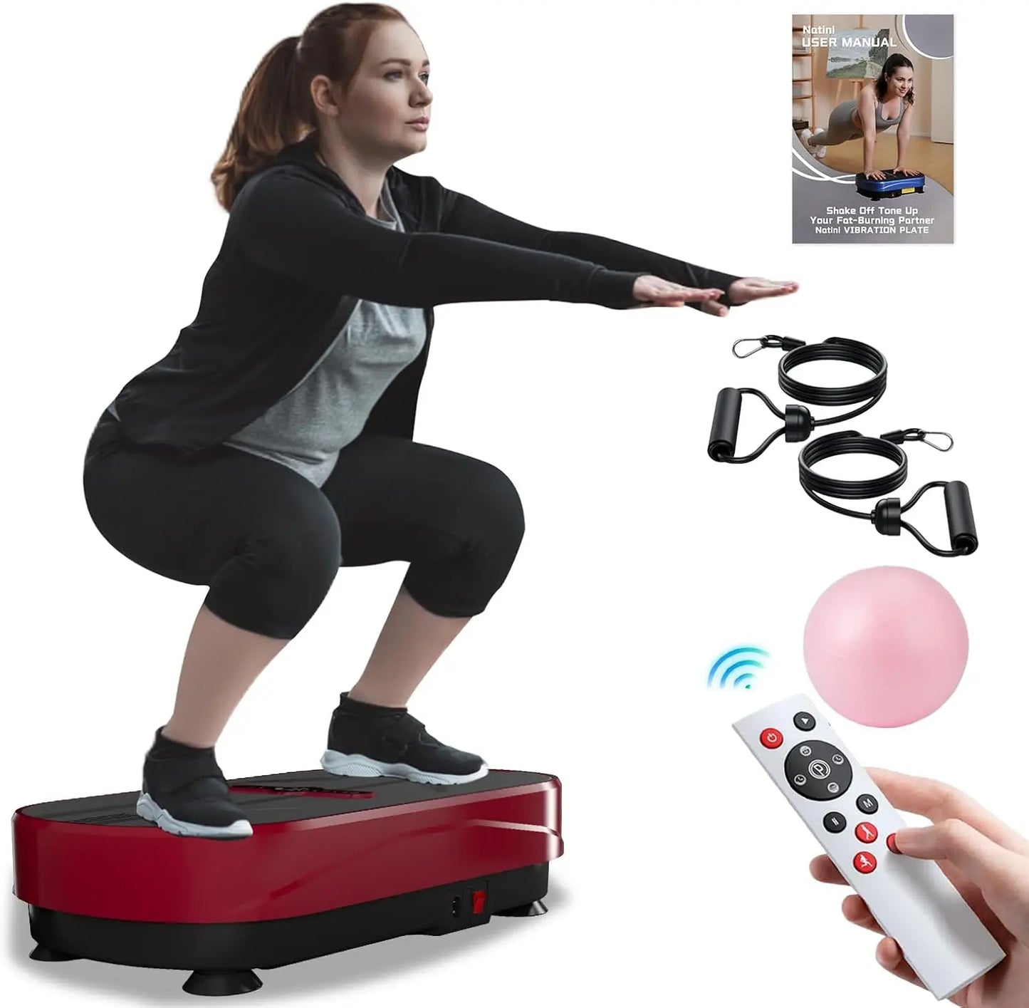 Vibration Plate Exercise Machine - Whole Body Workout Vibration Platform Lymphatic Drainage Machine for Weight Loss Home Fitness