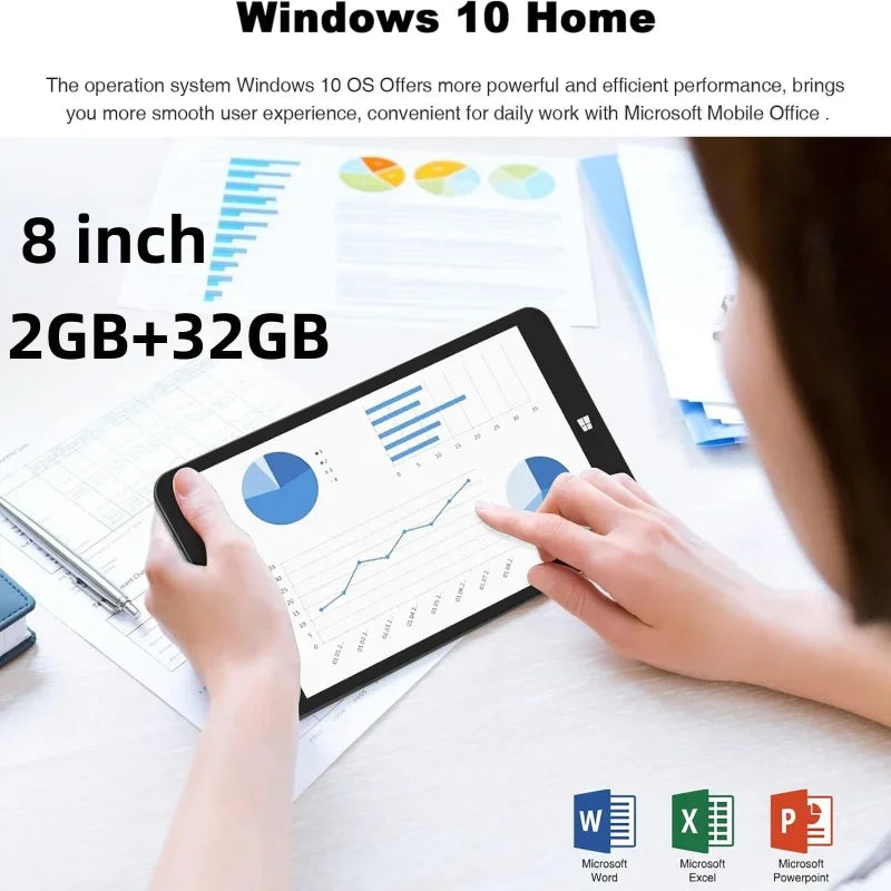 New Windows 10 Tablets 8 Inch 32-bit Z3735F CPU 2GB RAM 32GB ROM 1280*800 IPS Quad Core Dual Camera WIFI