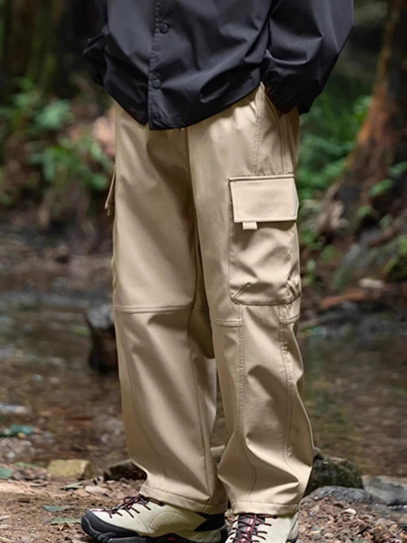 "Men's Tactical Cargo Pants - Military Work Pants with 6 Pockets Reinforced Knees & Belt Loops for Outdoor Hiking Workwear"