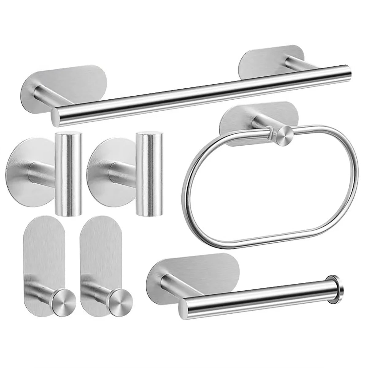 Bathroom Towel Bar  Set 5 Pieces/Set 7 Pieces Brushed Nickel Modern  Bathroom Hardware Set Stainless Steel Wall Mounted