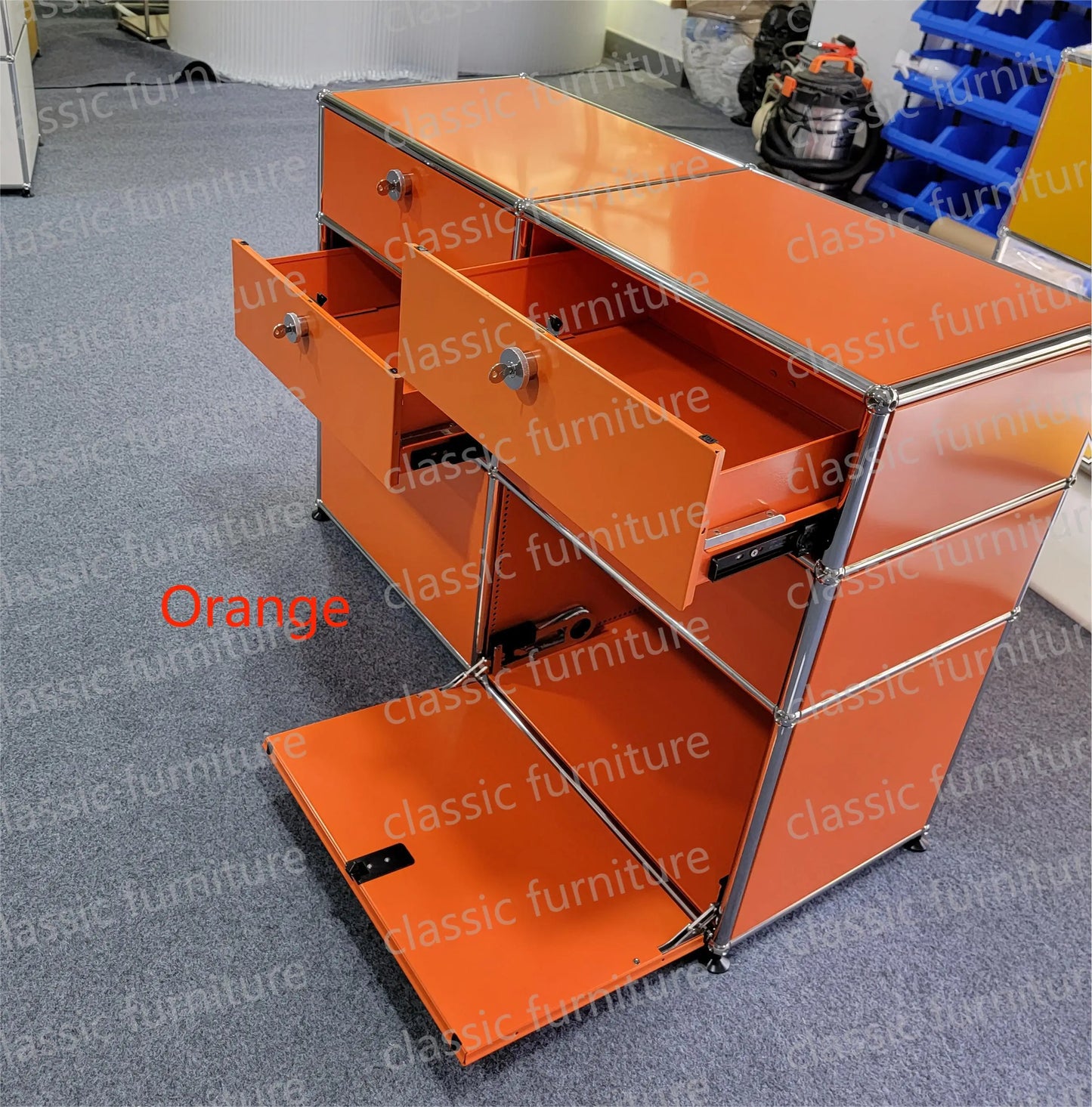 Modular Module Furniture Customized Metal Stainless Steel Cabinet Haller Storage  Sideboard Shelf DIY Living Room