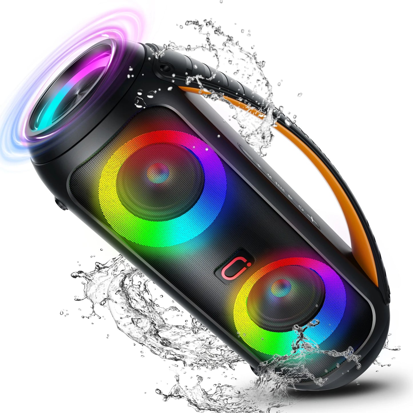 Portable Bluetooth Wireless Speaker, Loud Boombox Speaker with Subwoofer, Powerful Deep Bass Stereo Sound, IP65 Waterproof