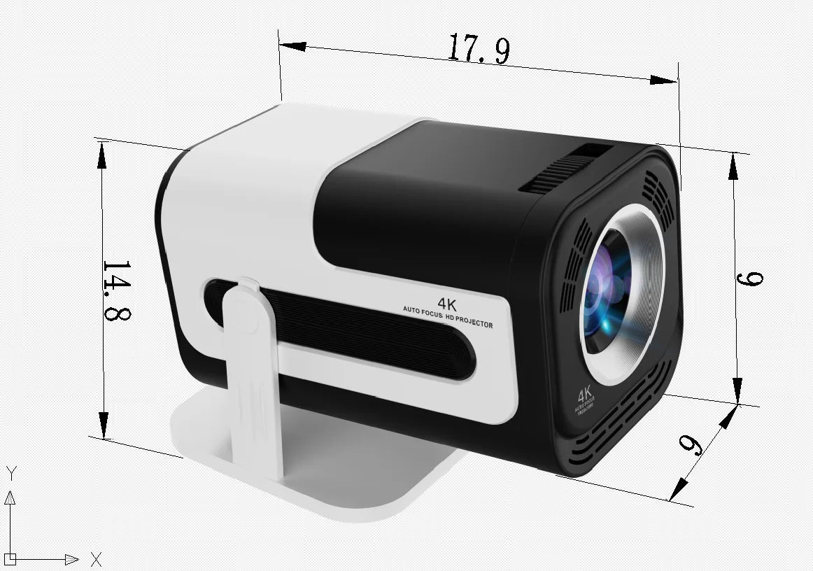 Projector Built in 3W Speaker Pro+ 4K 1280*720P Android 13 180ANSI 4000 Lumens Wifi6 BT5.0 Outdoor Video Home Theater Projector