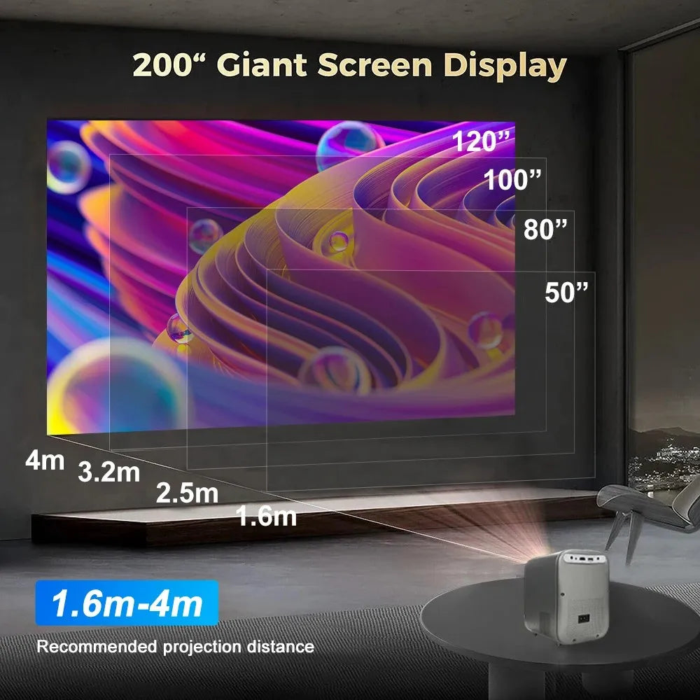 Everycom Touyinger NFX-007 1080P Full HD Projector 8000 Lumens Wifi Smart Home Cinema Beam Linux Support Electronic Focus HDR10