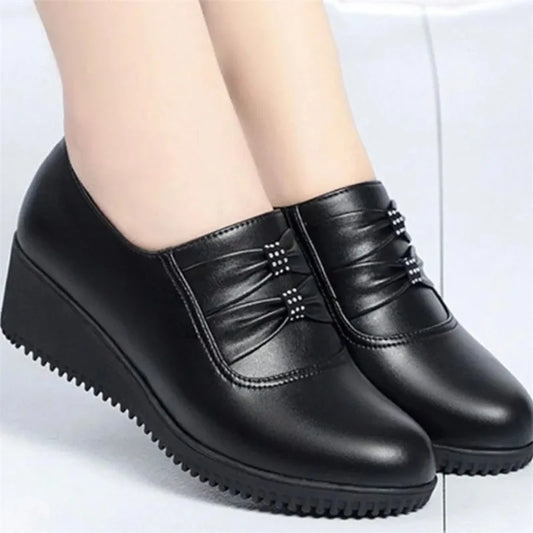 zapatos de mujer women fashion light weight round toe wedge heel shoes lady casual office work footwear lady cool pumps a437