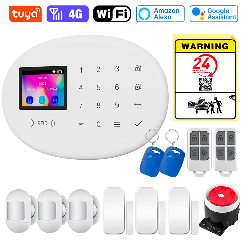 Home Alarm System Alarm Panel Wireless Motion Sensor Tuya Smart WiFi GSM 4G Anti theft Alarm for Home Security Motion Sensor