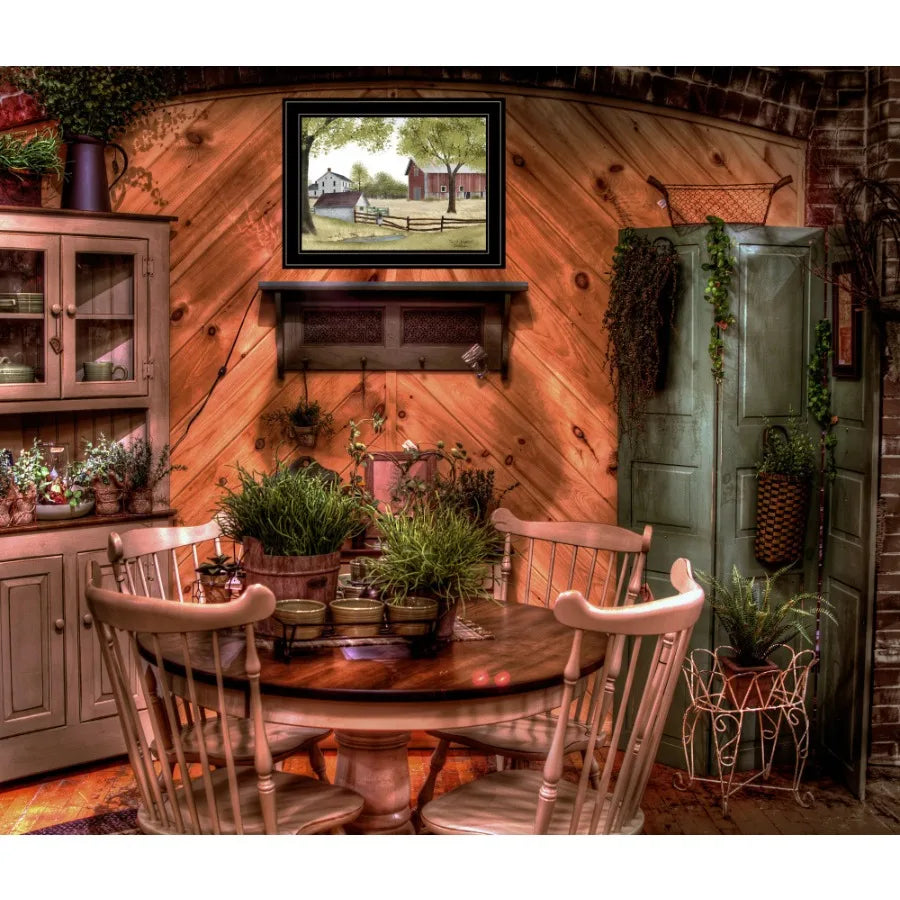 "The Old Spring House" by Billy Jacobs Ready to Hang Framed Print Black Frame