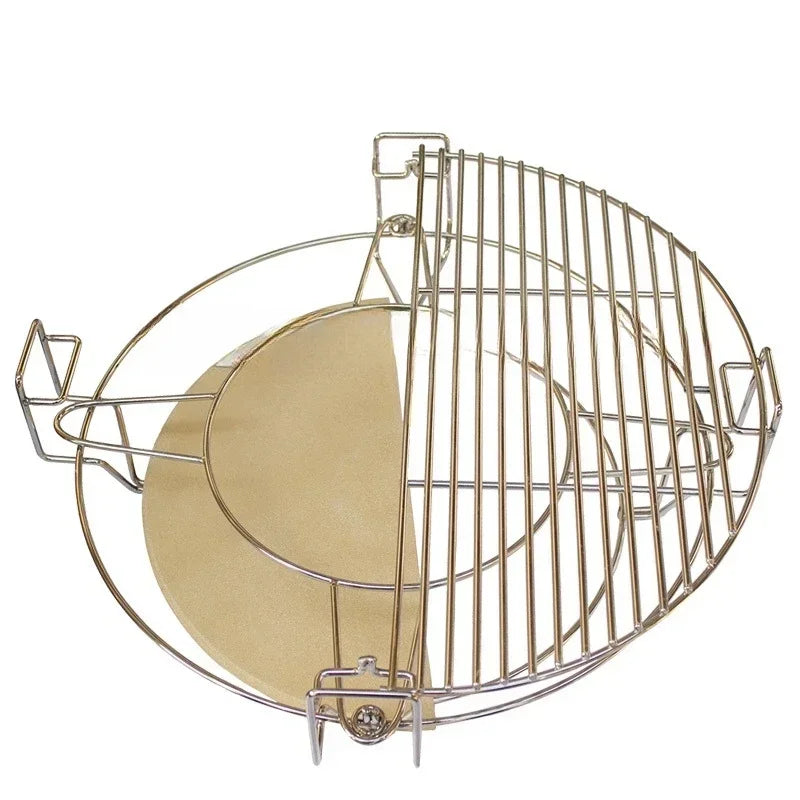 Divide and Conquer Cooking System for 18 Inch Round Kamado BBQ Grill Accessories