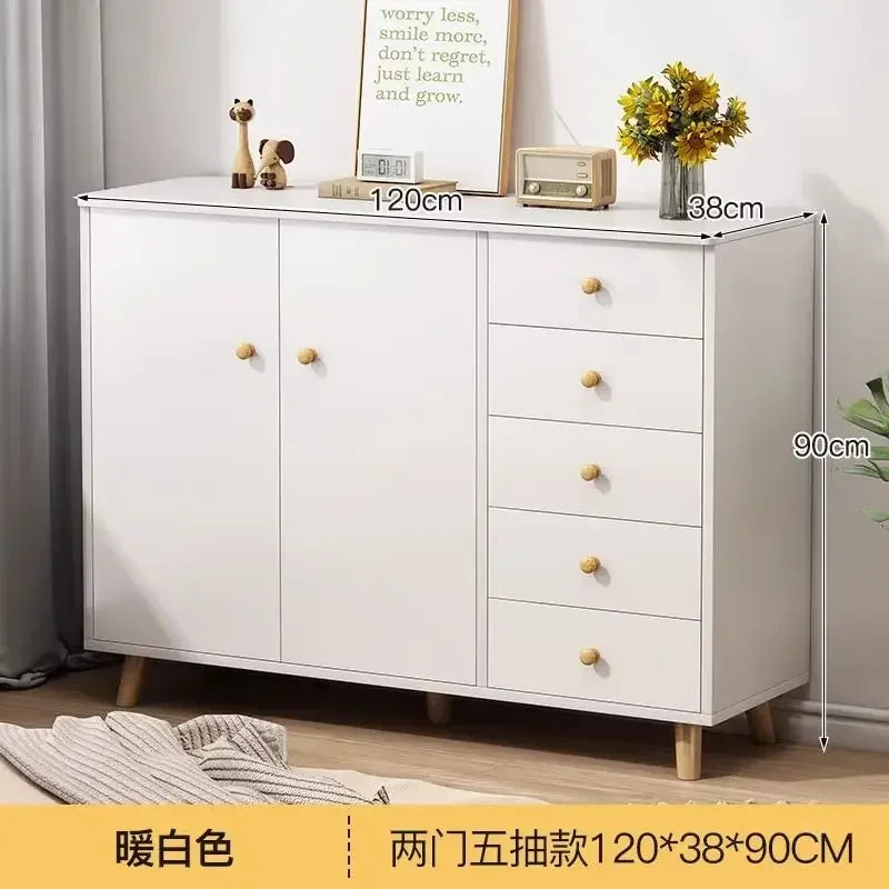 Modern Chest Cabinet Living Room Storage Locker with Drawers Sideboard Buffet Cabinet for Living and Dining Room Indoor Entryway
