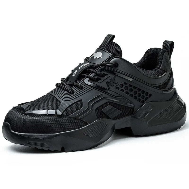 Men's Safety Shoes Steel Toe Soft Soled Women Male Sneakers Lightweight Air Cushion Working Footwears Protection Anti Smashing