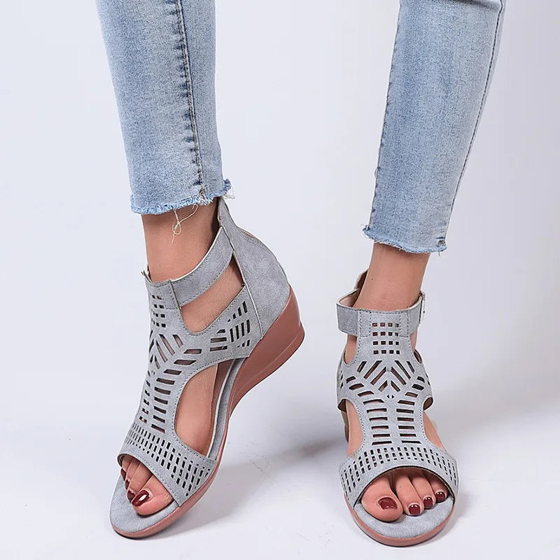 Sandals Women's High Heel Wedge Fashion Womens Shoes Comfort Luxury Sandals Women Designers Outdoor Beach Shoes 2023