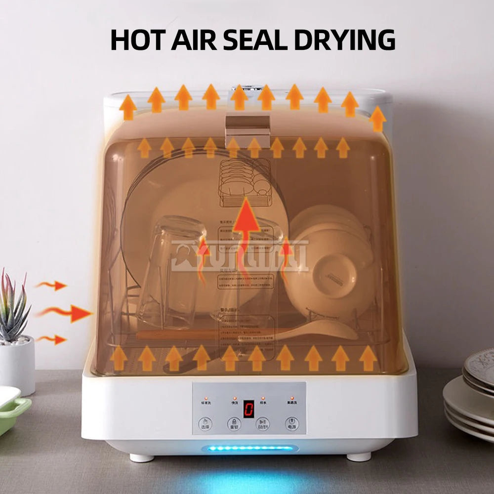 Portable Dishwashers Countertop Dish Washing Machine Kitchen Household Intelligen Visual Dishwasher Mini Lavadora