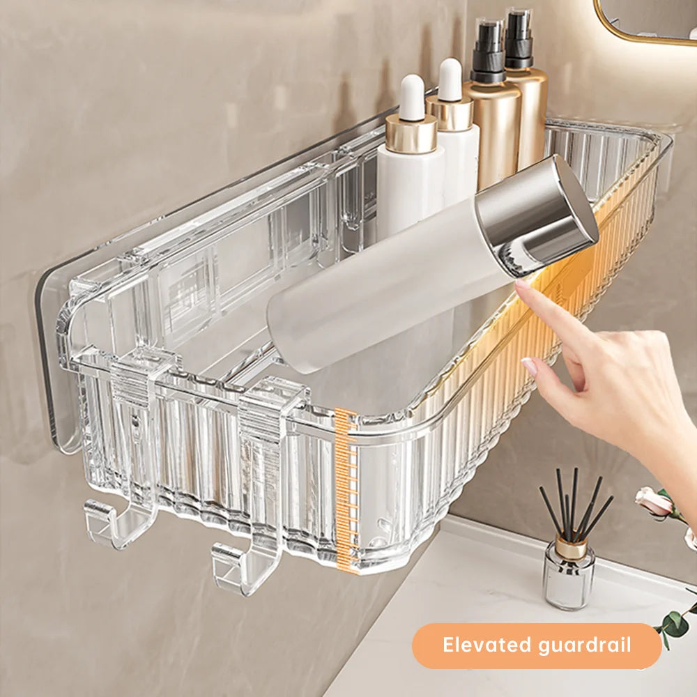 Bathroom and Toilet Storage Rack Non Perforated Toilet Washstand Wall Mounted Cosmetics Storage Rack