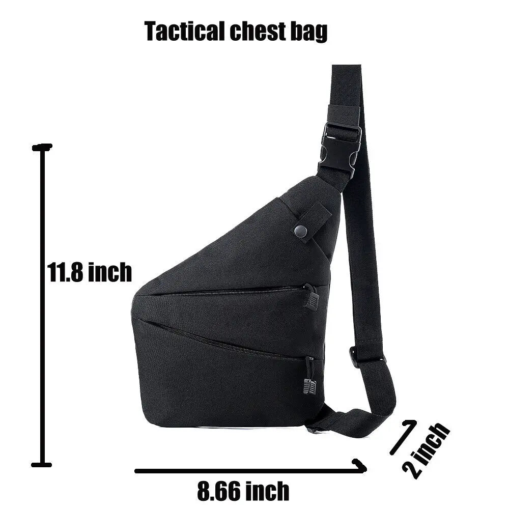 Holster Men's Left Right Nylon Shoulder Bag Anti-theft Bag Chest Bag Hunting Multifunctional Concealed Tactical Storage Gun Bag