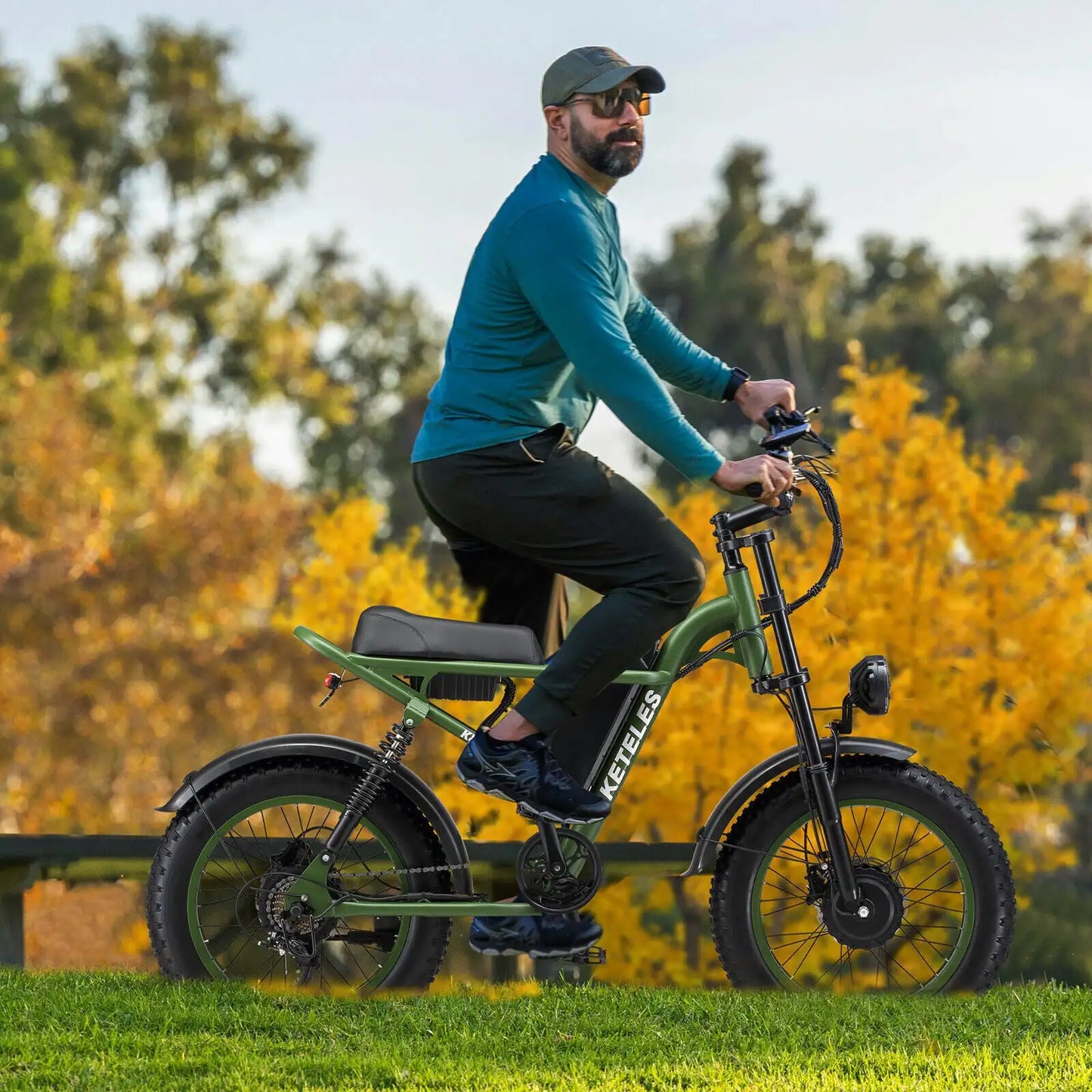 Keteles K880 20'' Electric motorcycle, 1000W/2000W motor, 48V 17.5AH/23AH battery, 20*4.0 tires, hydraulic Disc brakes.