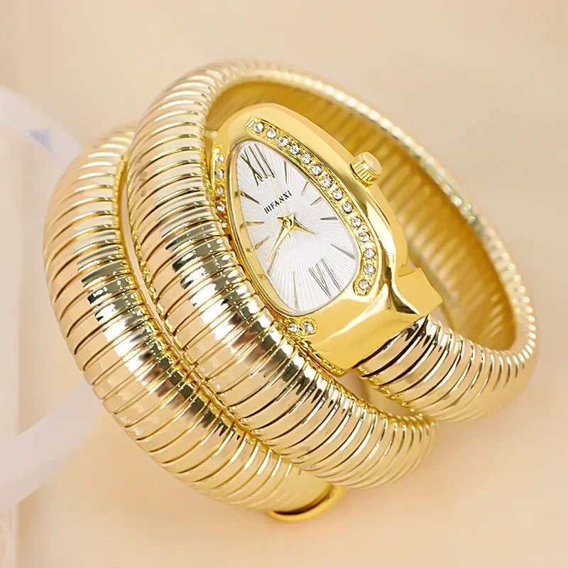 High-quality Luxury Women Quartz Watch Bracelet Stainless Steel Wristwatch Fashion Gold Ladies Watches Clock Relógio Feminino