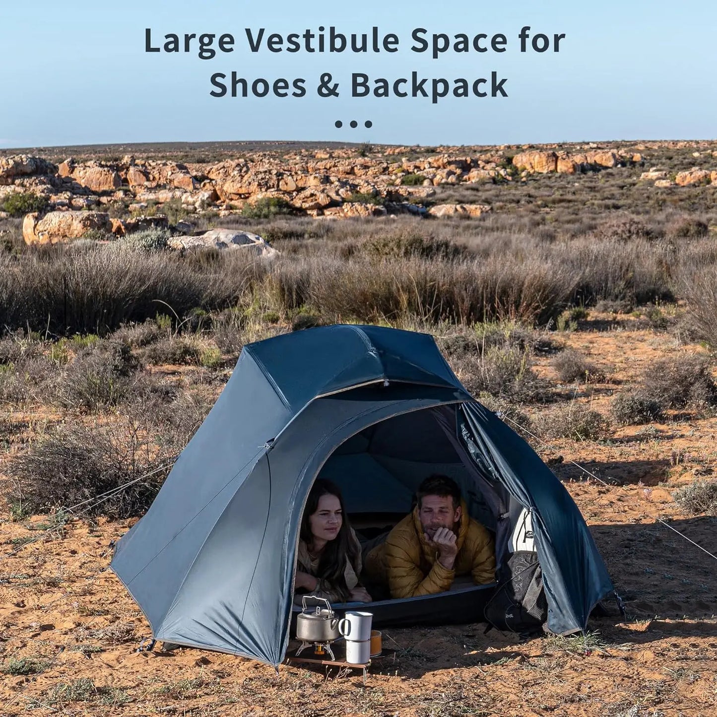 Cloud-Up 3 Person Tent Lightweight Backpacking Tent with Footprint - 3 Season Free Standing Dome Camping